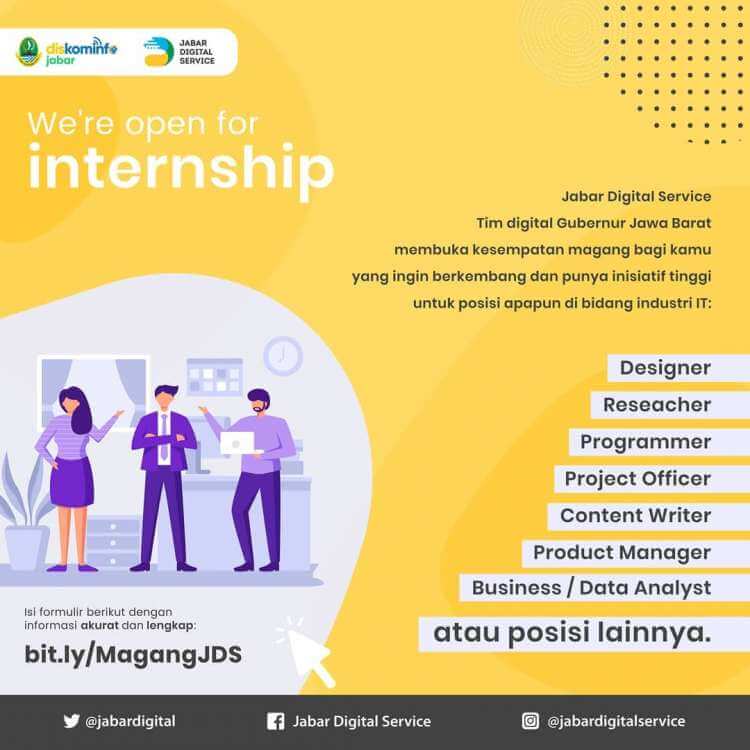 Jabar Digital Service Tim Digital Gubernur Jawa Barat Membuka Kesempatan Magang