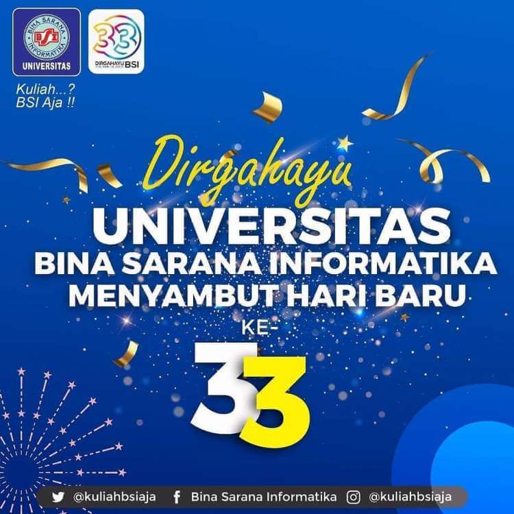 Dirgahayu UBSI Ke 33 Menyambut Hari Baru Untuk Indonesia