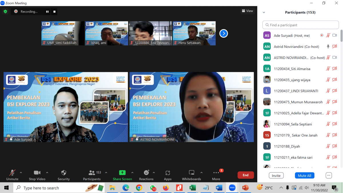 Peserta BSI Explore dibekali Pelatihan Strategi Branding Melalui Rilis Berita