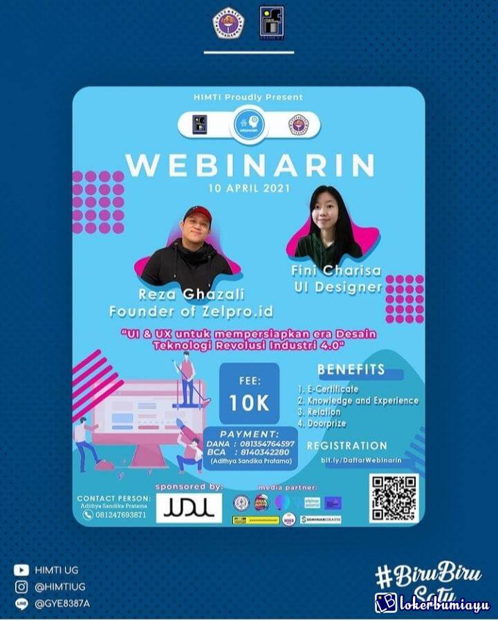 Webinar UI n UX untuk mempersiapkan era Desain Teknologi Revolusi Industri 4.0