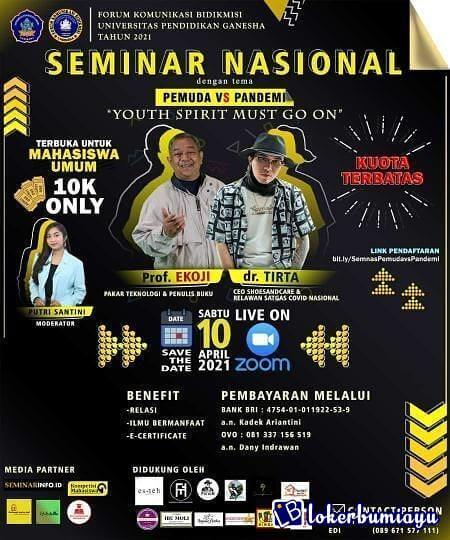Seminar Nasional Pemuda vs Pandemi You Spirit Must go on