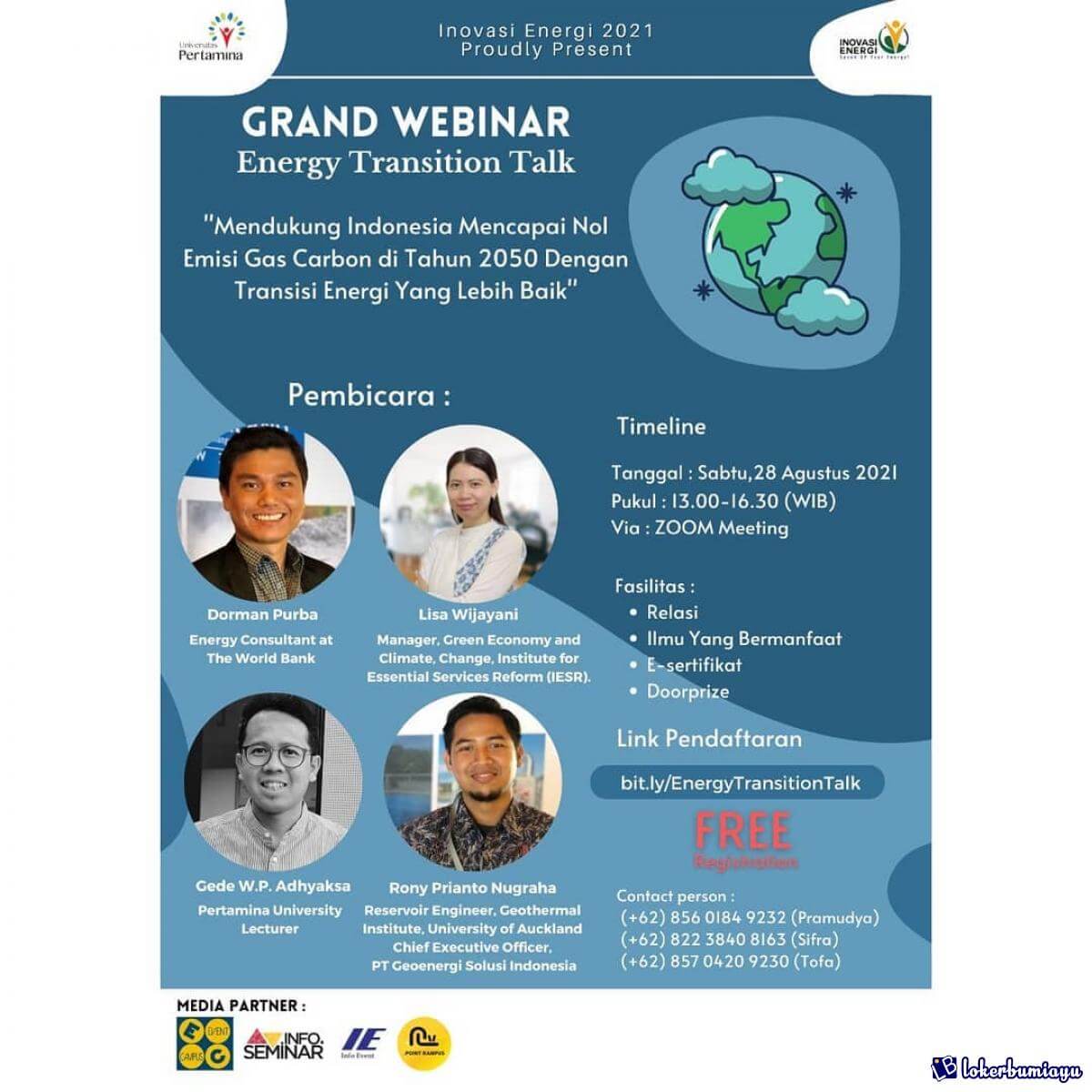Energi Transition Talk 1.0 Mendukung Indonesia Mencapai Nol Emisi Gas Carbon Ditahun 2050 Dengan Transisi Energy Yang Lebih Baik