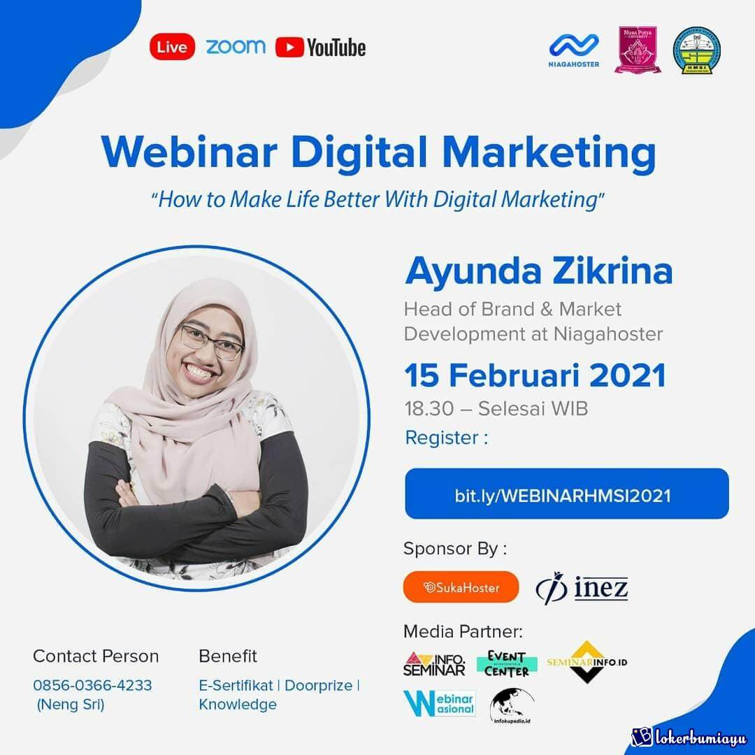 Webinar How To Make Life Better With Digital Marketing Sukabumi