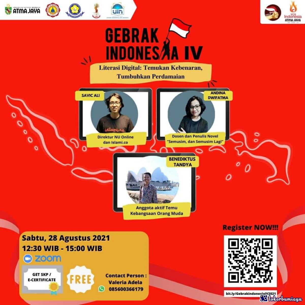 Webinar Young Catholic Student YCS Batch 4 Atma Jaya  Literasi Digital Temukan Fakta Tumbuhkan Perdamaian