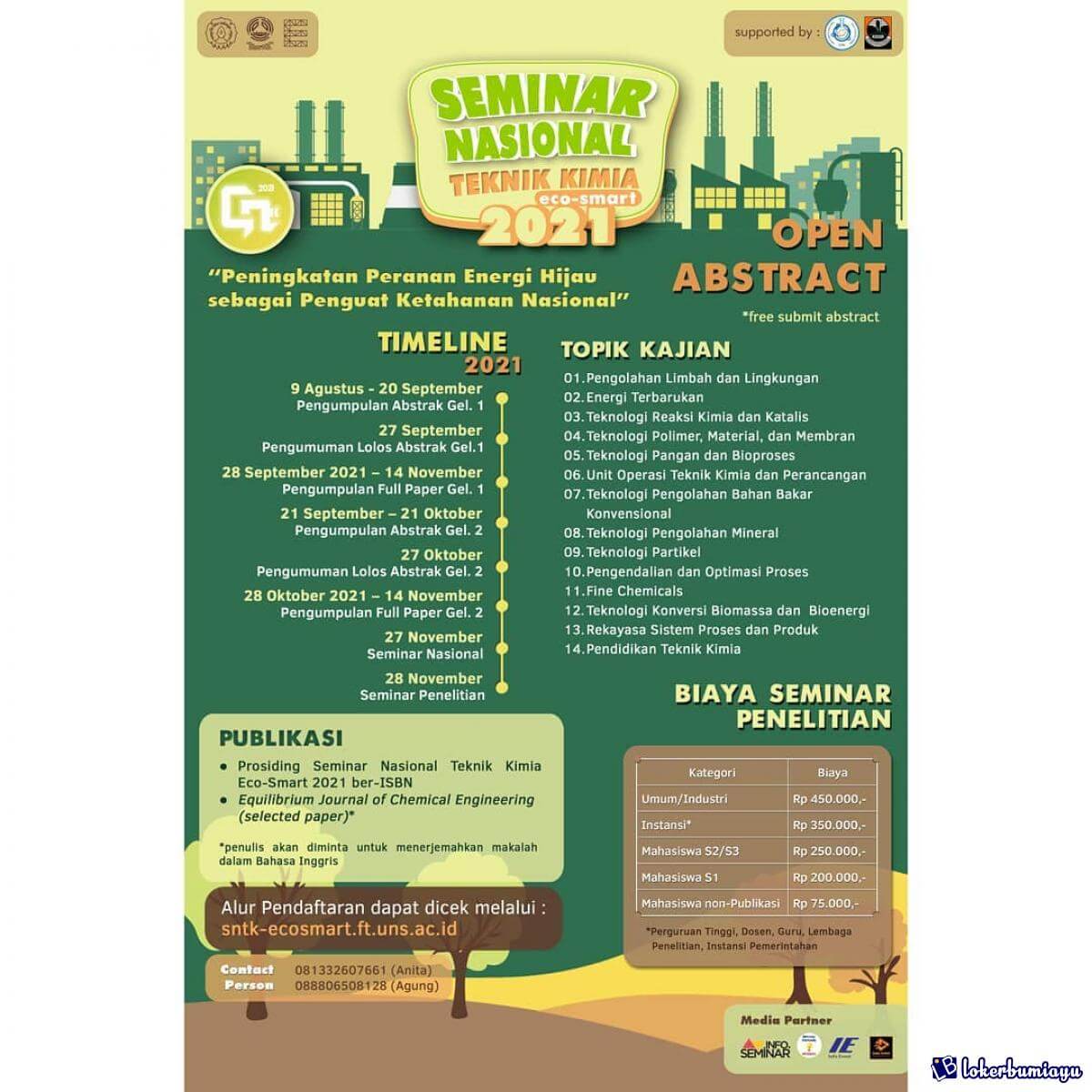 Seminar Nasional Teknik Kimian SNTK Eco Smart 2021