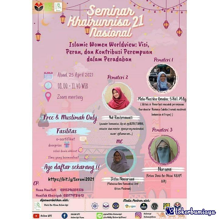 Seminar Khairunnisa Islamic Women Worldview Visi Peran dan Kontribusi Perempuan dalam Peradaban