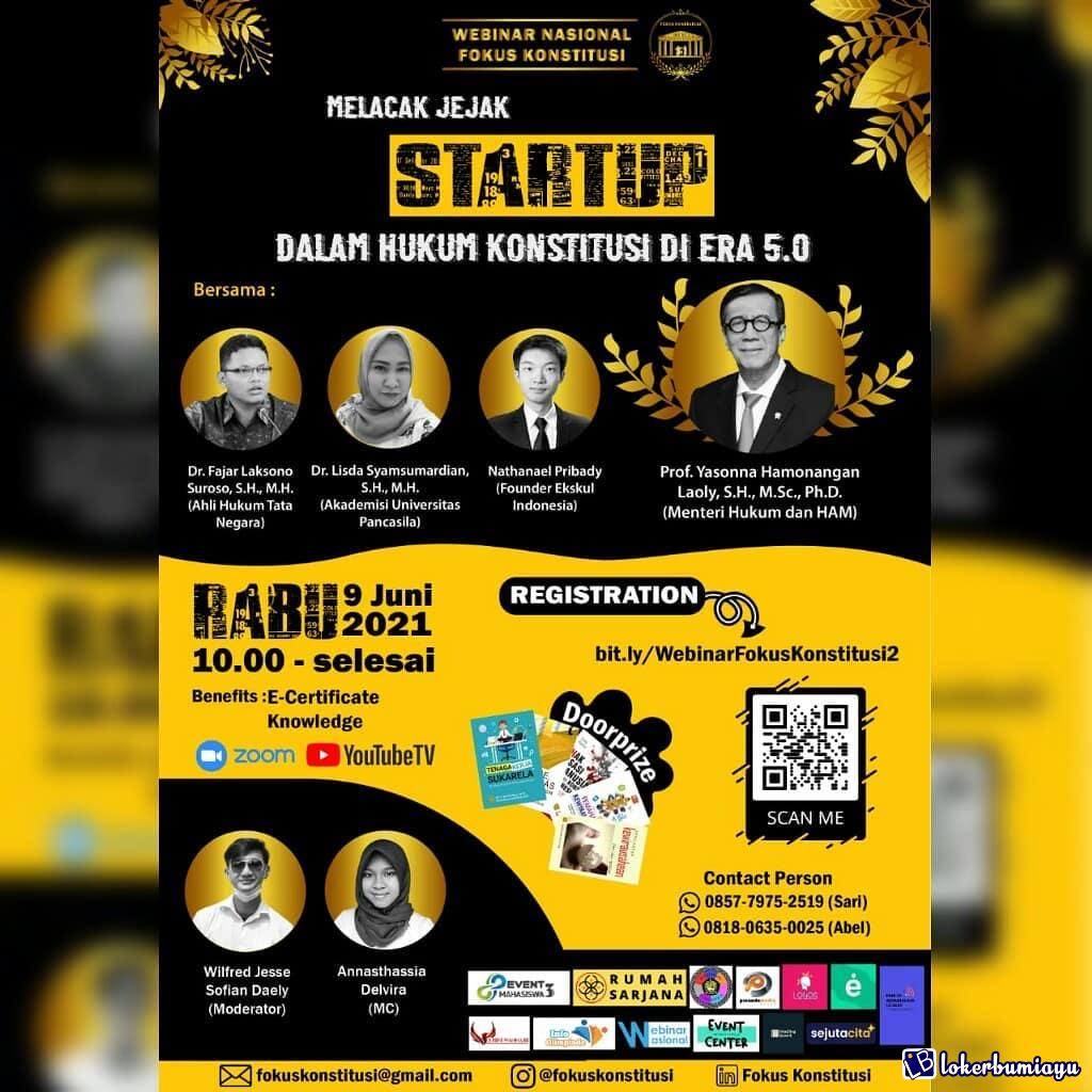 Webinar Melacak Jejak Startup Dalam Hukum Konstitusi di Era 5.0
