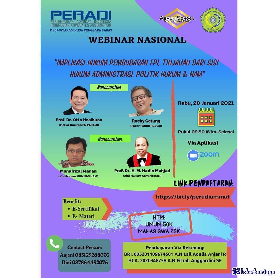 Implikasi Hukum Pembubaran FPI, Tinjauan Dari Sisi Hukum Administrasi, Politik Hukum & HAM