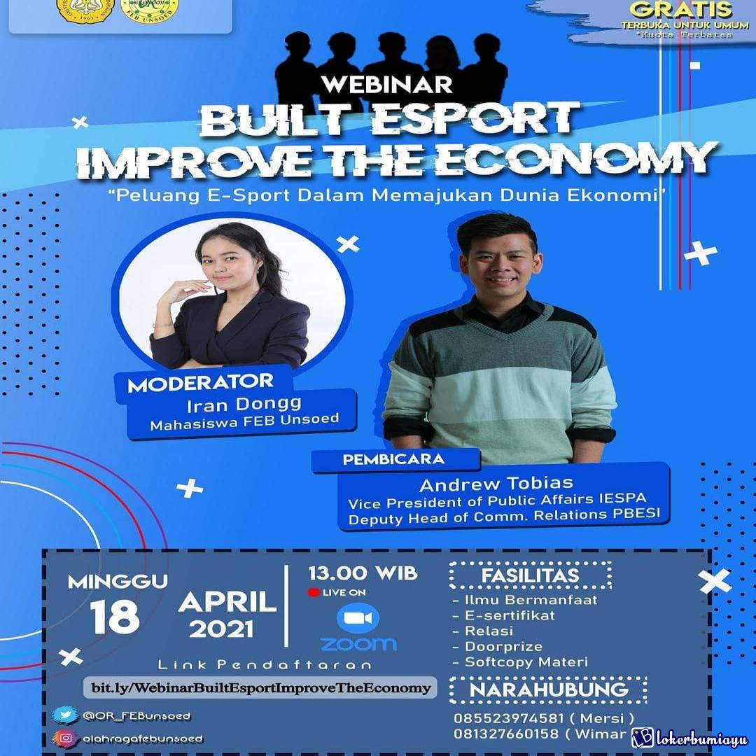 Webinar Peluang E Sport dalam Memajukan Dunia Ekonomi