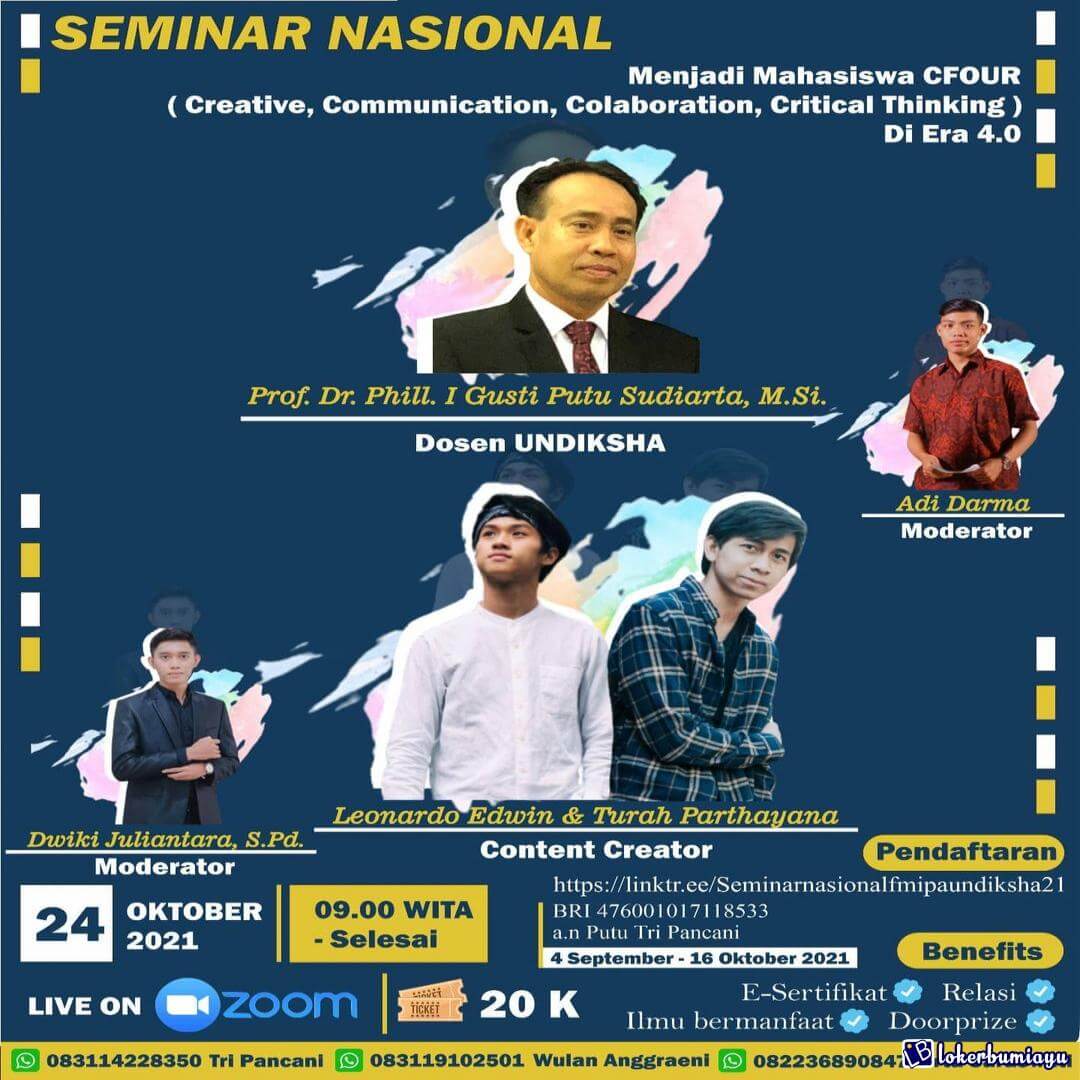 Seminar Nasional Menjadi Mahasiswa Cfour di Era 4.0