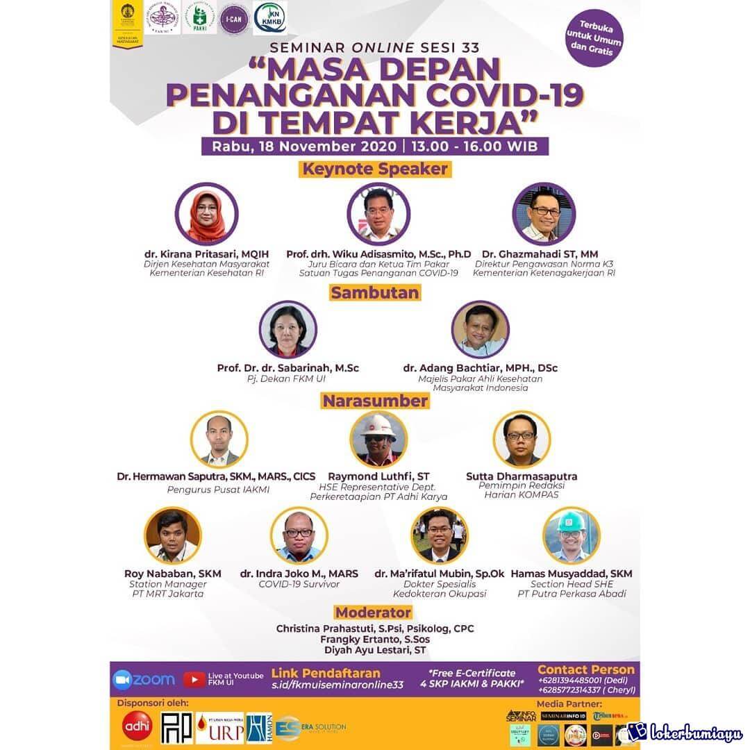 Seminar Online Seri 33 FKM UI