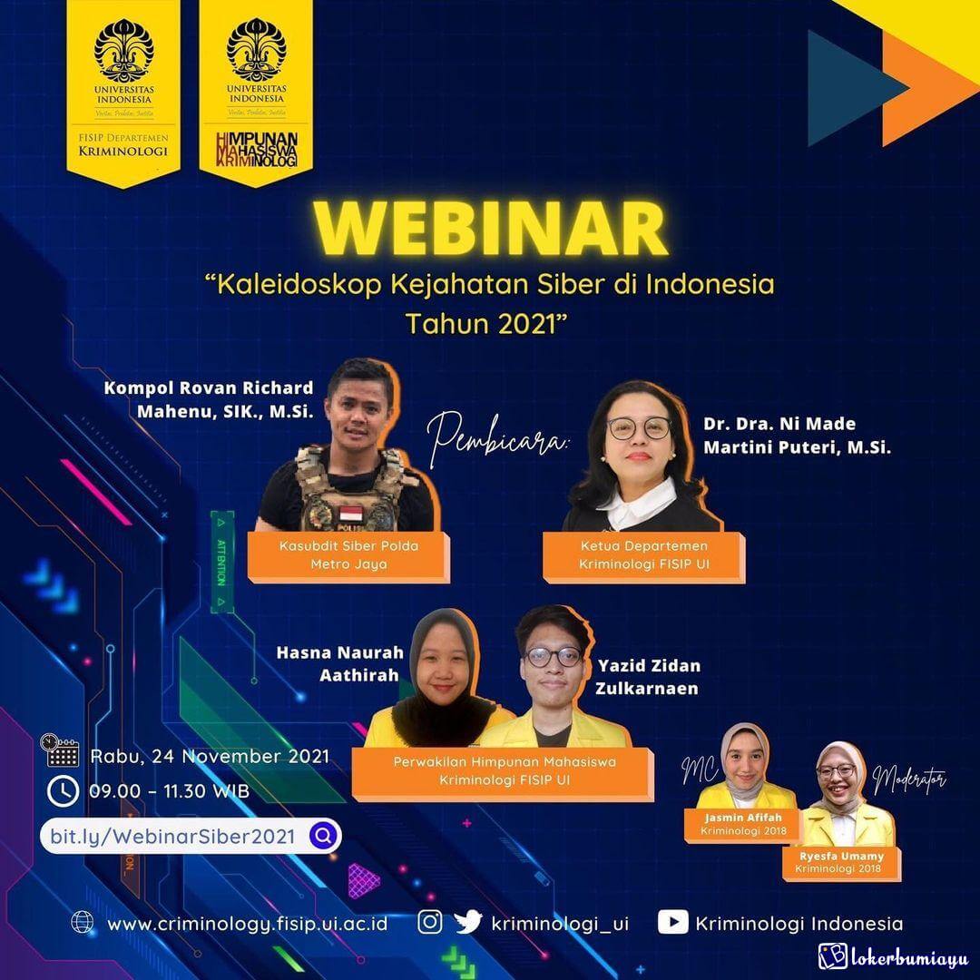 Webinar Kaleidoskop Kejahatan Siber di Indonesia Tahun 2021