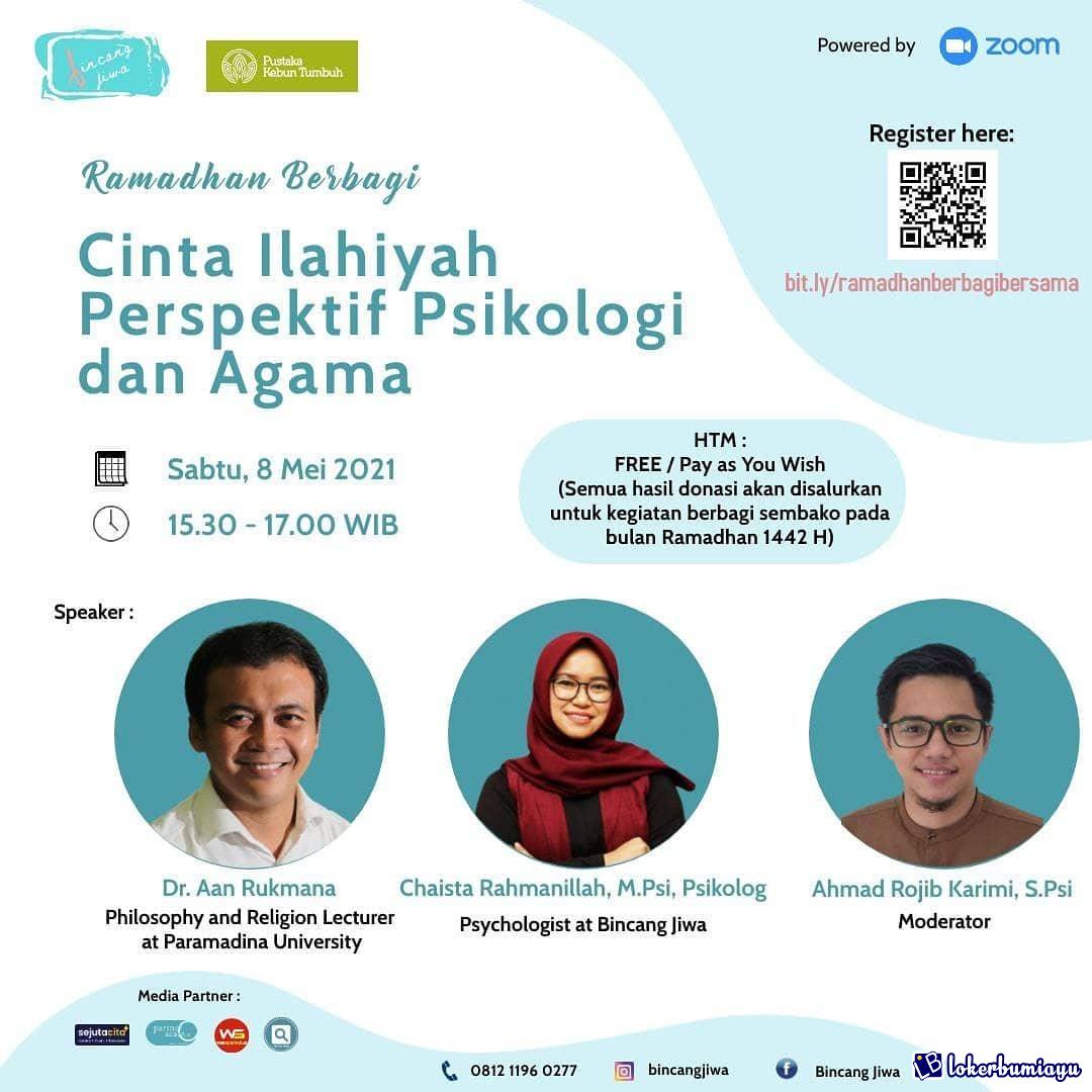 Webinar Cinta Ilahiyah Perspektif Psikologi dan Agama