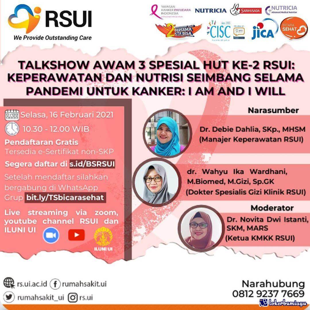 Talkshow Keperawatan dan Nutrisi Seimbang selama Pandemi untuk Kanker I Am and I Will