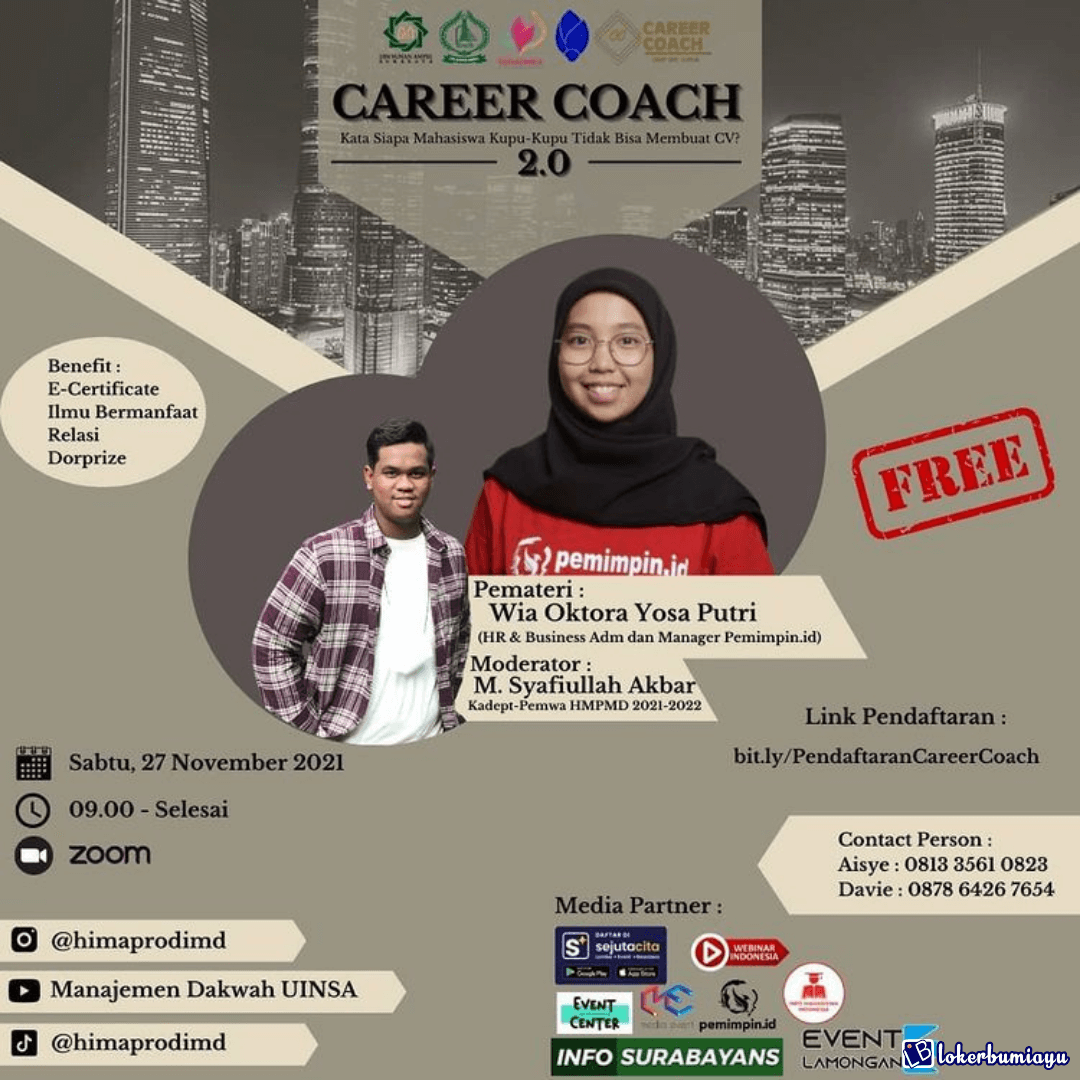 Career Coach Bedah CV mahasiswa kupu kupu tidak bisa membuat CV kata siapa