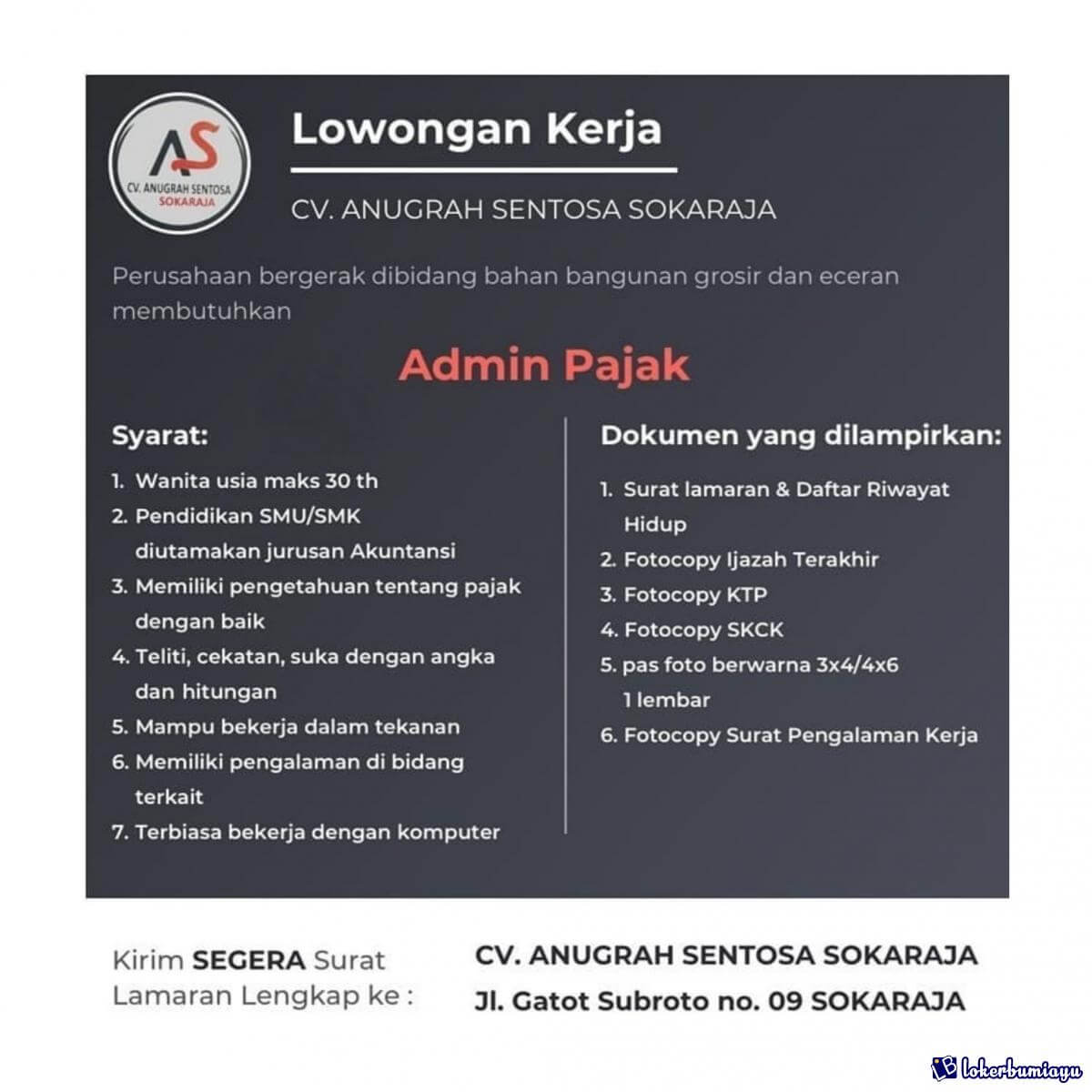 CV Anugrah Sentosa Sokaraja