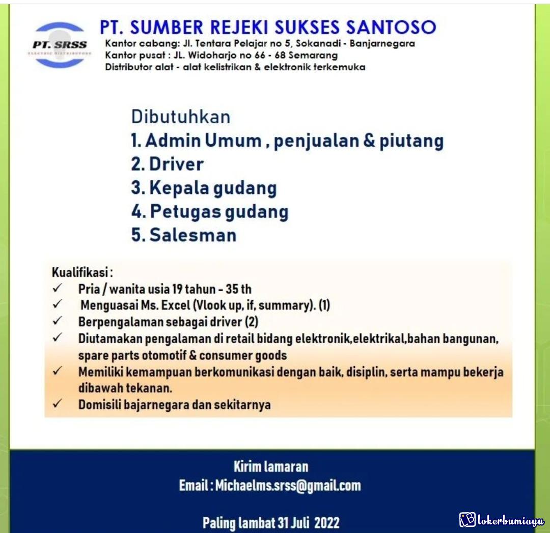PT Sumber Rejeki Sukses Santoso