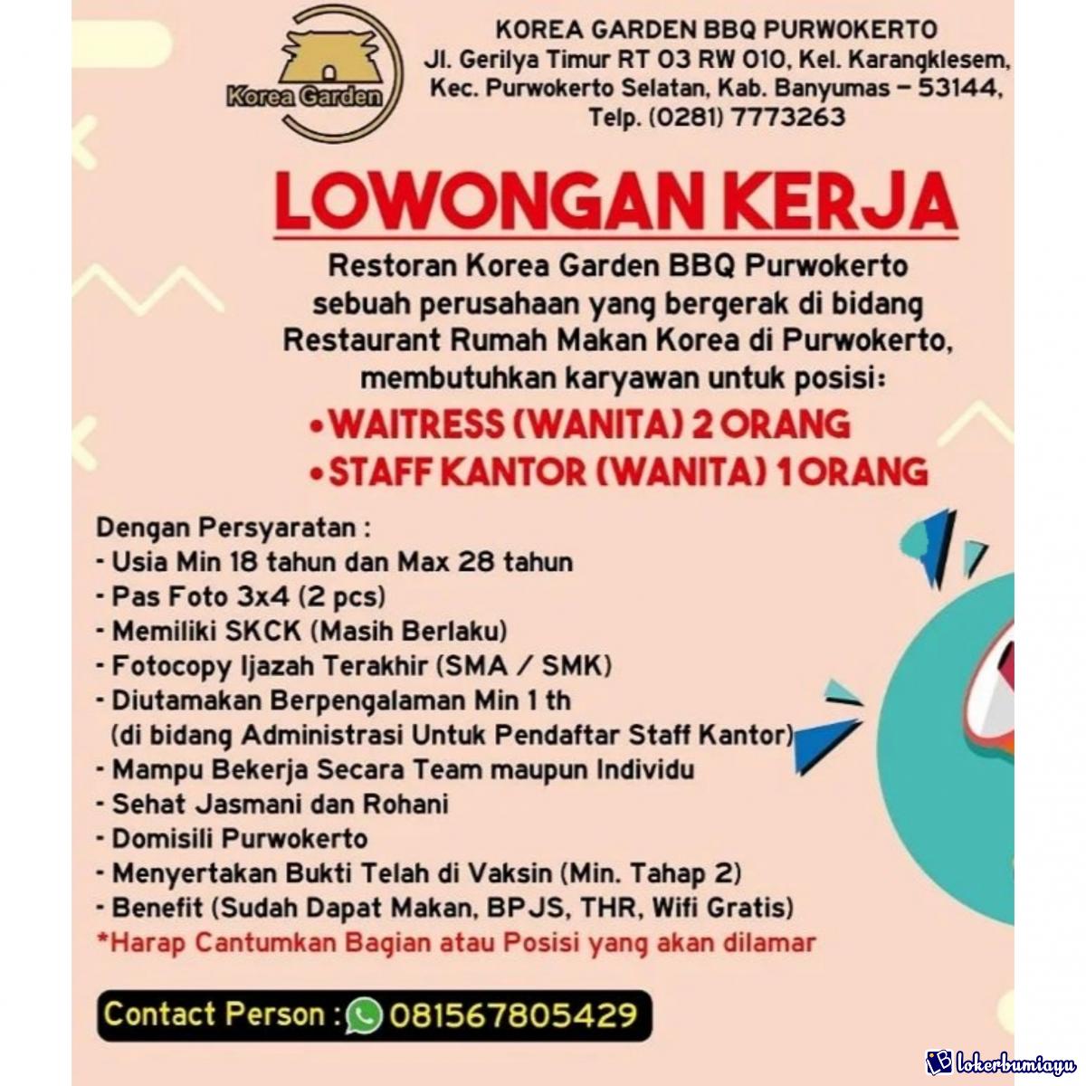 Korean Garden BBQ Purwokerto