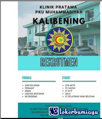 Lowongan Kerja Klinik Pratama PKU Muhammadiyah Kalibening November 2020