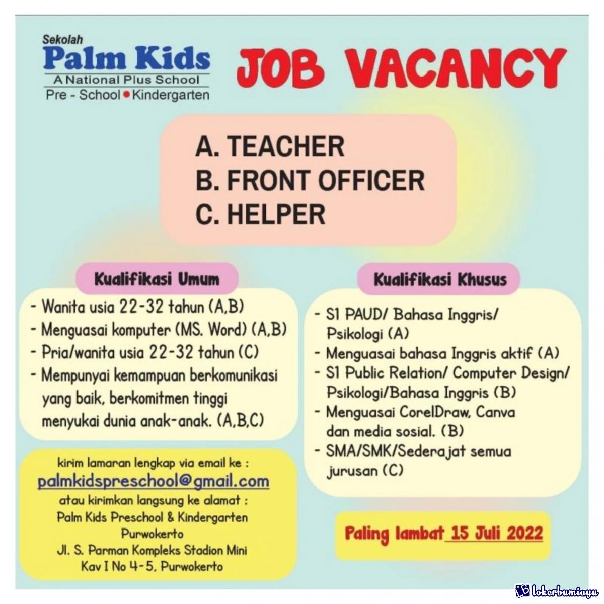 Palm Kids Preschool And Kindergarten Purwokerto