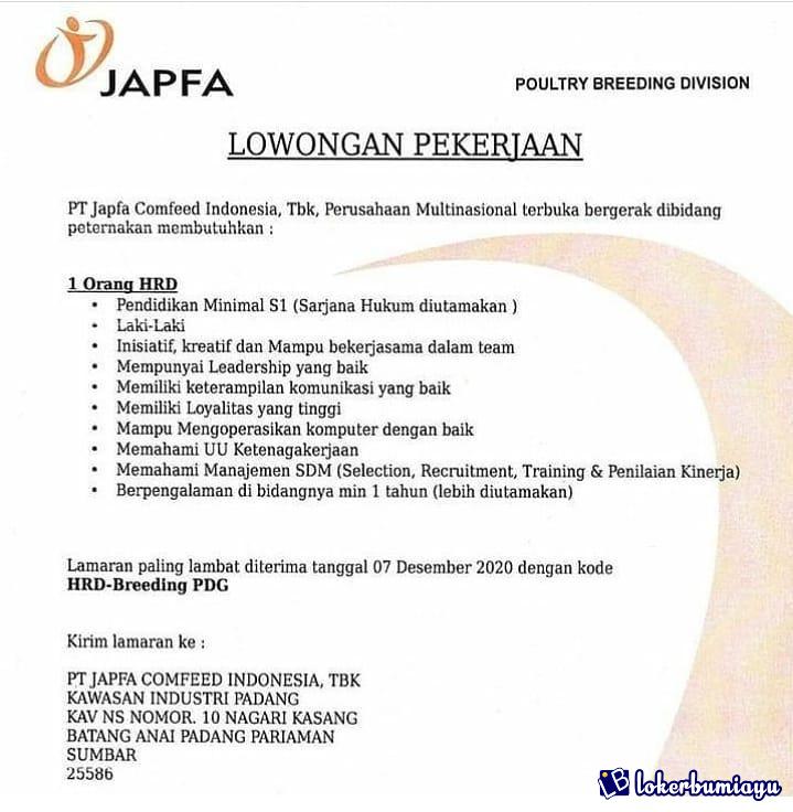 PT JAPFA COMFEED INDONESIA Tbk