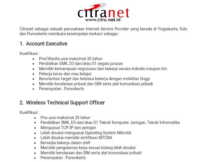 Citranet POP Purwokerto