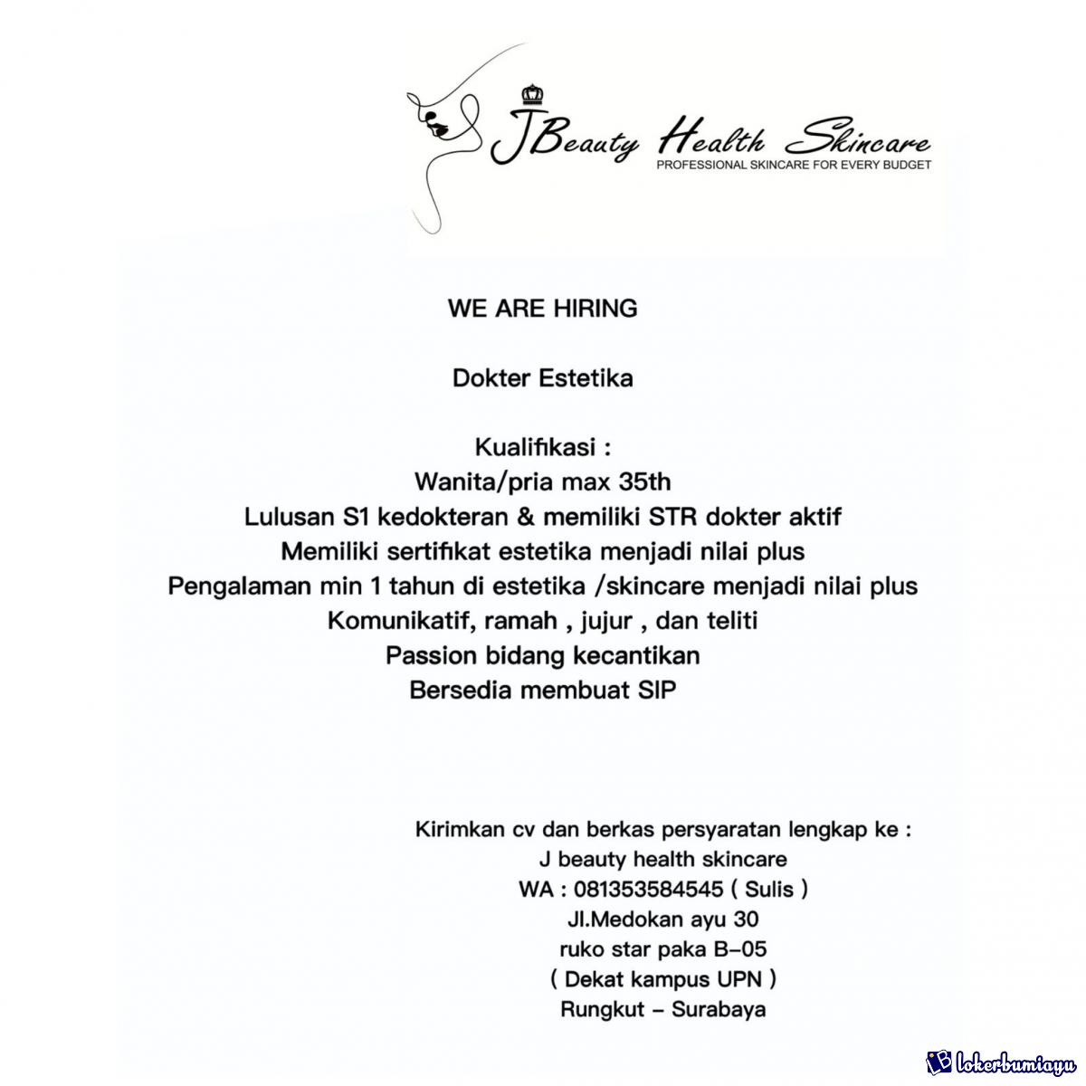 J beauty health skincare Surabaya