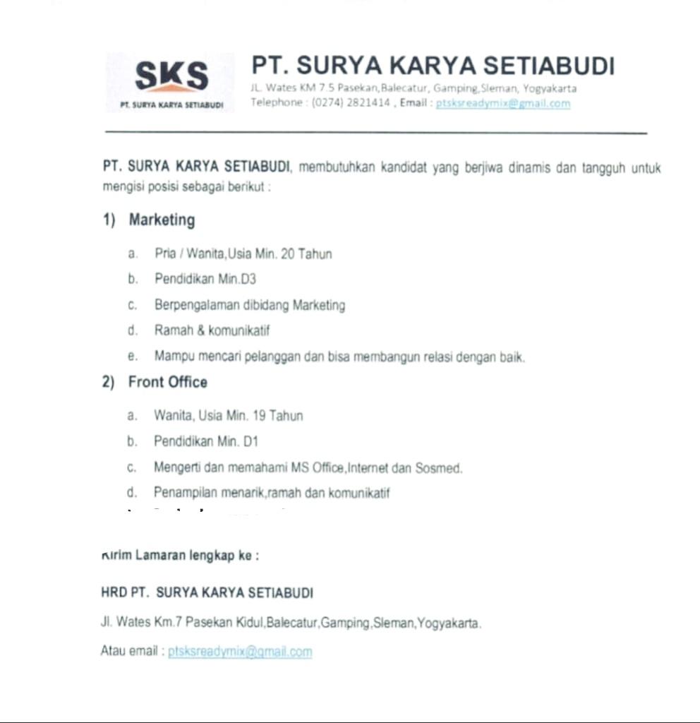 PT. SURYA KARYA SETIABUDI