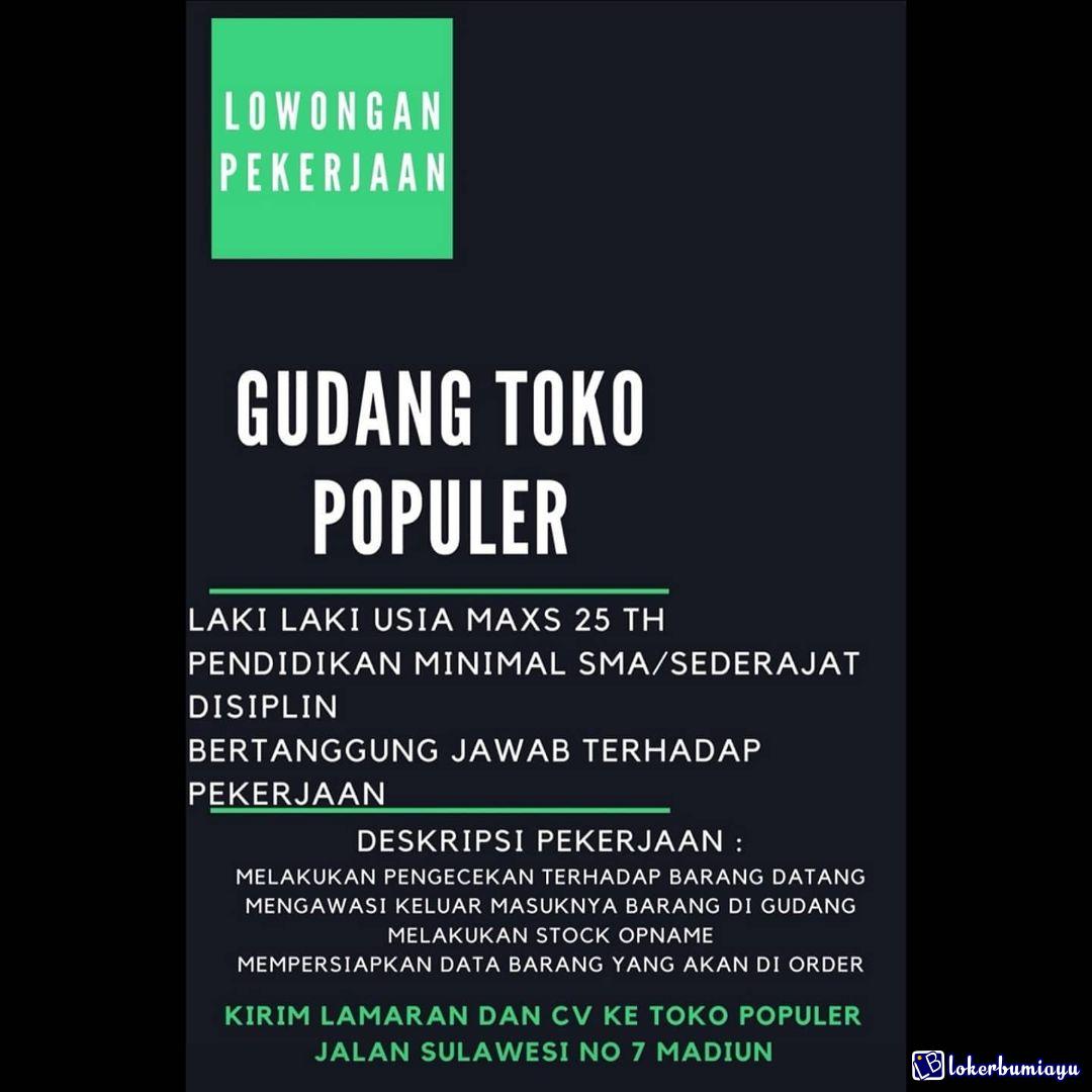 Lowongan Kerja Toko Populer Kosmetik Madiun Februari 2021