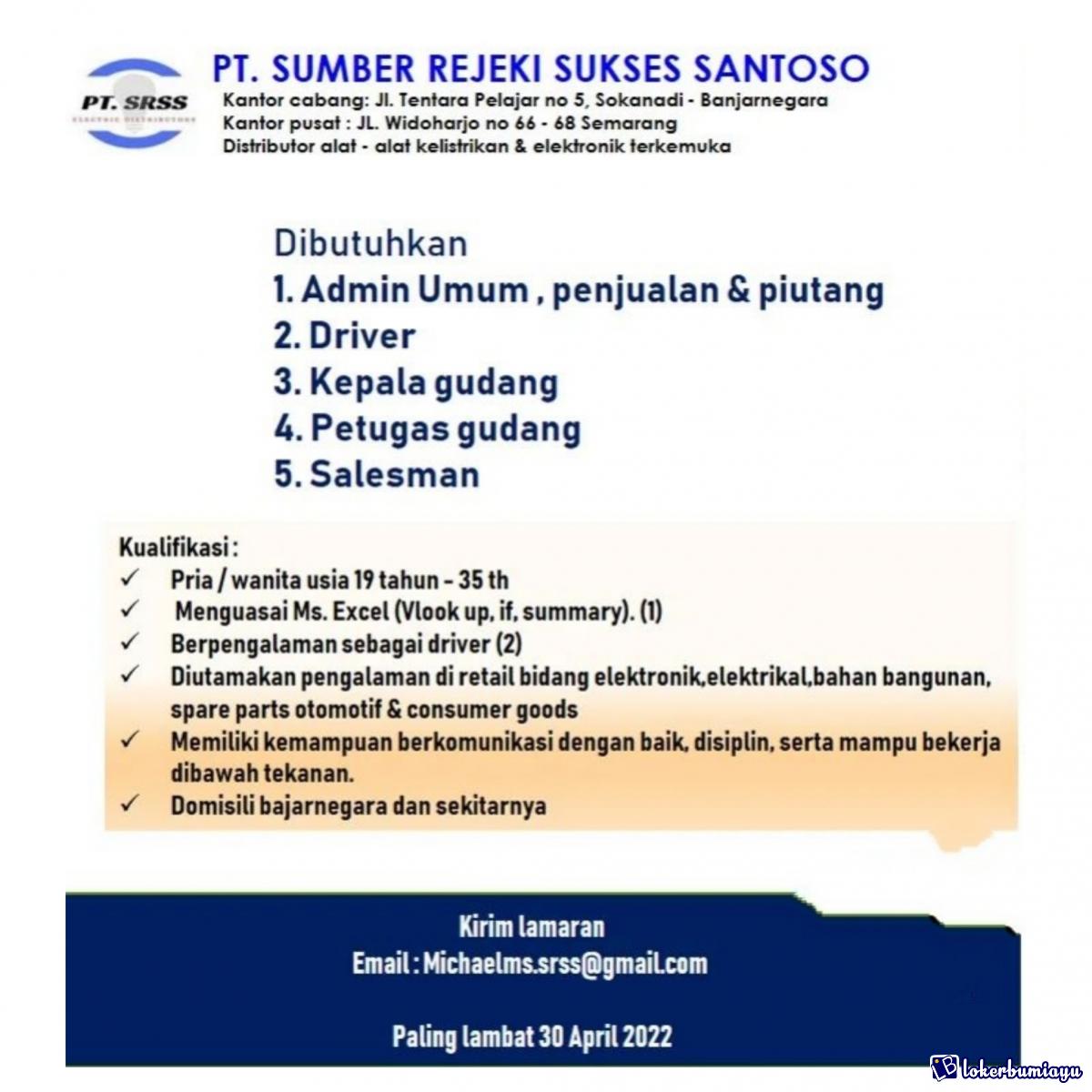 PT Sumber Rejeki Sukses Santoso