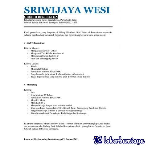 Sriwijaya Wesi Purwokerto
