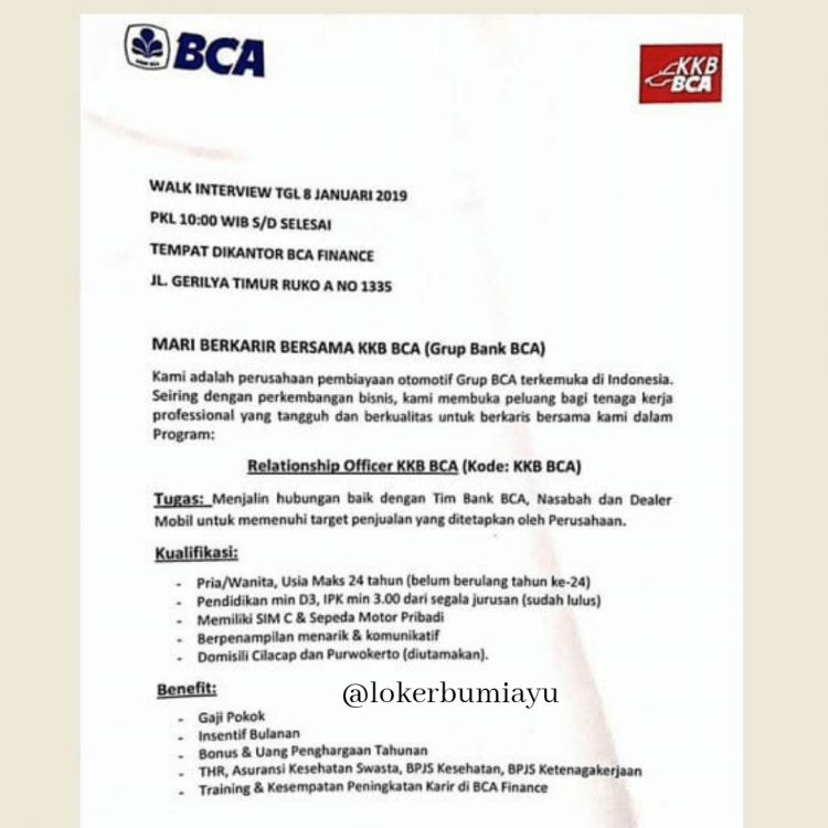 Bank BCA Purwokerto