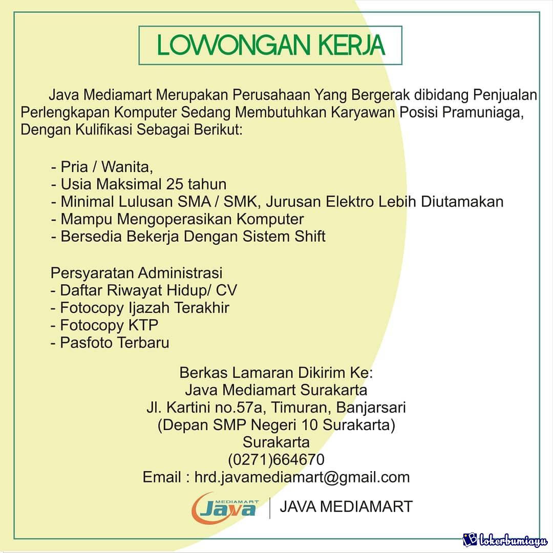 Lowongan Pekerjaan Solo Hari Ini